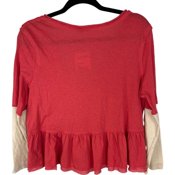 NWT Free People Women's Heart of Mine Colorblock Peplum Top size M - Picture 4 of 11